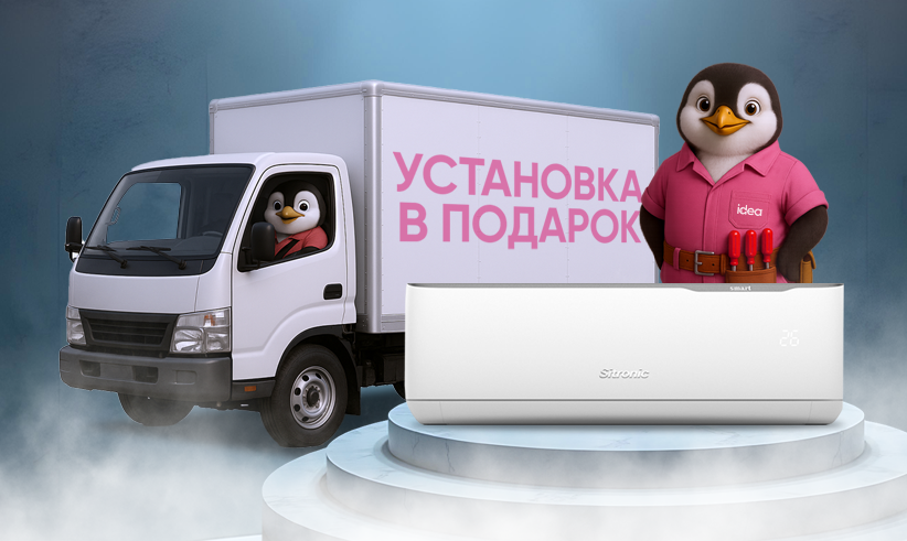 Установка в подарок при покупке кондиционера 