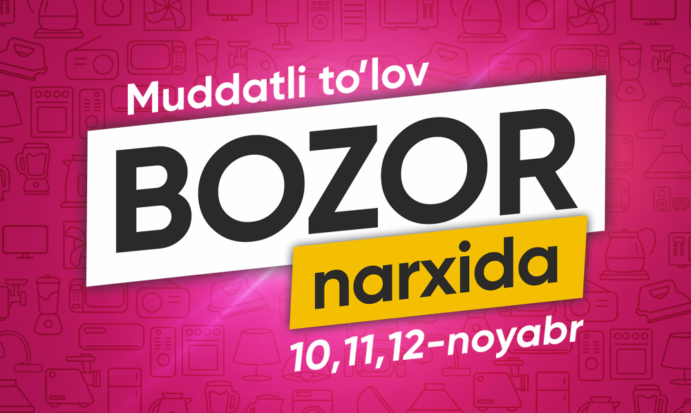 Muddatli to'lov bozor narxida!